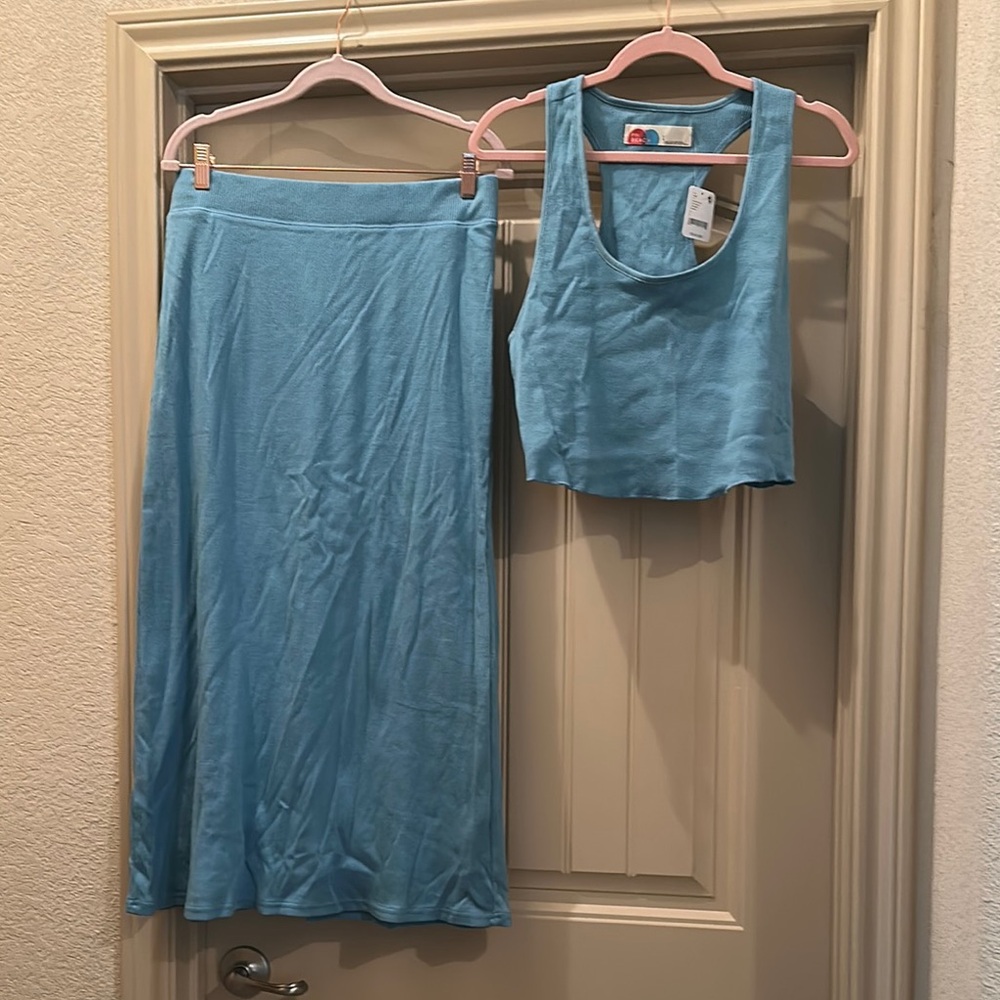 Free People Blue Women's Skirt and Top Set